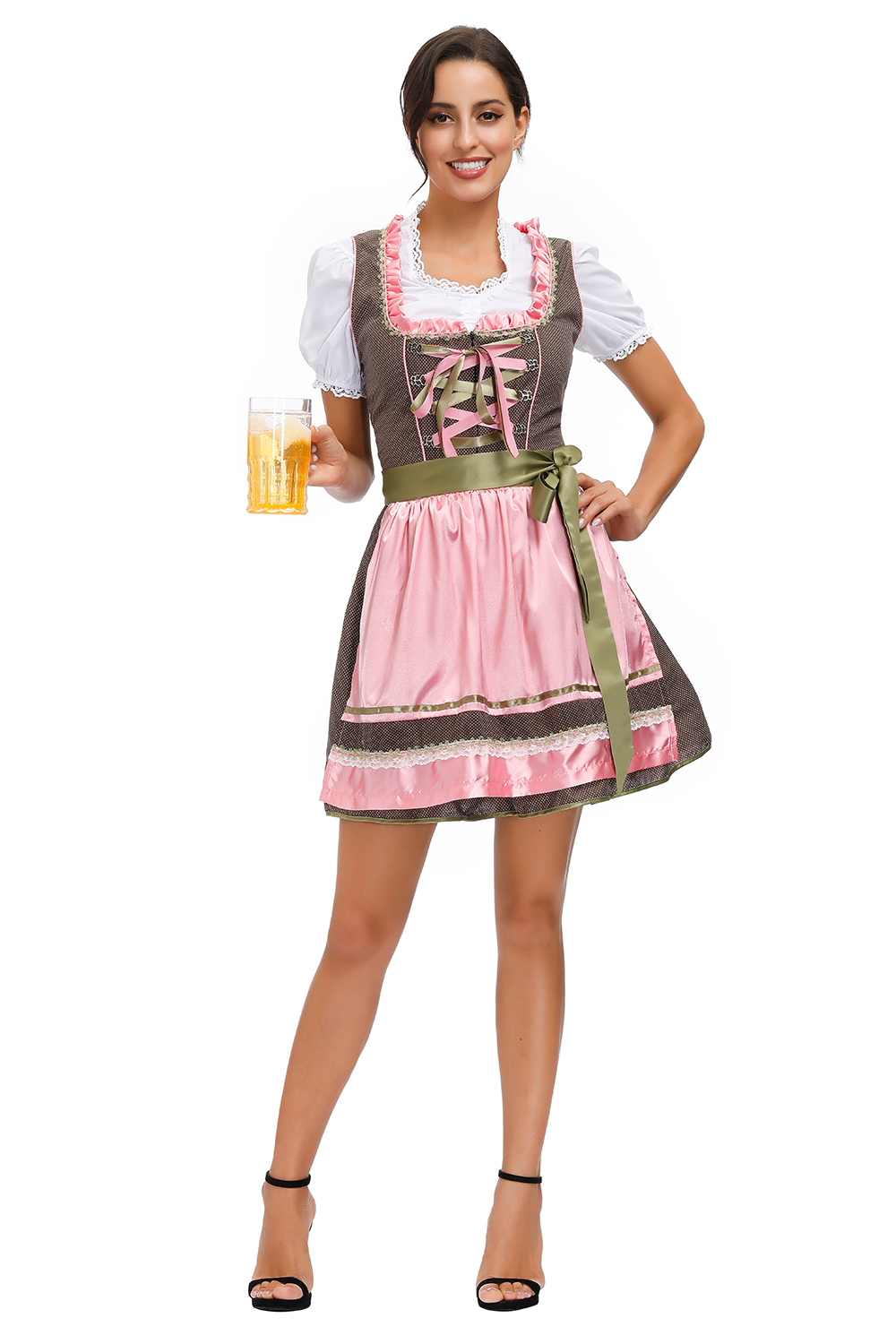 Плюс Размер Женские Немецкие Dirndl Платье Октоберфест Костюмы